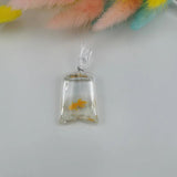 10pcs Resin Goldfish Charms in Water Bag - DIY Jewelry Pendant Keychain