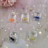 10pcs Resin Goldfish Charms in Water Bag - DIY Jewelry Pendant Keychain