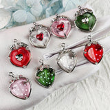 Apeur 10pcs Resin Cherry Strawberry Charms Fruits Pendants Earrings Pen