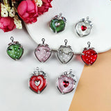 Apeur 10pcs Resin Cherry Strawberry Charms Fruits Pendants Earrings Pen