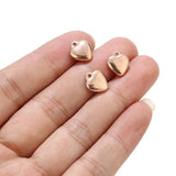 10pcs Heart Charm 10mm Pendants for DIY Necklaces Bracelets