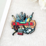 10Pcs Afro Mermaid Charms Acrylic Toolbox Screwdriver Fix Handyman Pendant
