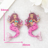 10Pcs Afro Mermaid Charms Acrylic Toolbox Screwdriver Fix Handyman Pendant