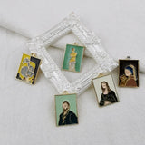 10pcs Enamel Oil Painting Metal Charms DIY Earring Art Pendant 17*25mm