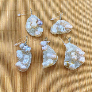 Resin Crystal Inlaid Pearl Pendant Charm DIY Necklace Accessory