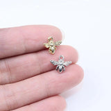20pcs 12mm Gold/Silver Moni Bee Alloy Charms Pendant DIY Necklace Bracelet