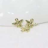 20pcs 12mm Gold/Silver Moni Bee Alloy Charms Pendant DIY Necklace Bracelet