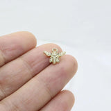 20pcs 12mm Gold/Silver Moni Bee Alloy Charms Pendant DIY Necklace Bracelet