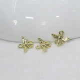 20pcs 12mm Gold/Silver Moni Bee Alloy Charms Pendant DIY Necklace Bracelet
