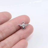 20pcs 12mm Gold/Silver Moni Bee Alloy Charms Pendant DIY Necklace Bracelet