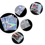 10-50Pcs Zip Lock Aluminum Foil Bags Resealable Laser Packaging Pouches