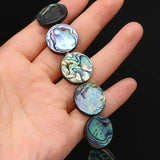 5pcs Abalone Shell Coin Beads for Jewelry Making DIY Charms Necklace Bracelet
