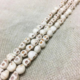 MultiColor Skull Howlite Spacers Beads Men Bracelet Bangle
