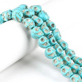 MultiColor Skull Howlite Spacers Beads Men Bracelet Bangle
