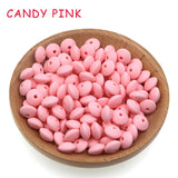 Silicone Lentil Beads 12MM Baby Pacifier Chain Newborn Nursing Accessory