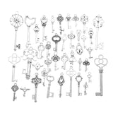 Antique Silver Charms Mix Key Crown Moon Snowflake Pendants for Jewelry Making
