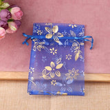10pcs/lot Organza Gift Bag Bauhinia Wedding Candy Bags Jewelry Packing Drawstrin