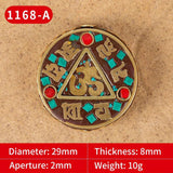 1Pc/5Pcs Nepal Red Coral Tibetan Beads Antique Golden For Jewelry Making