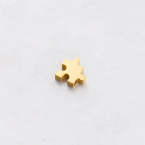 5 Pcs 10mm Stainless Steel Puzzle Beads DIY Jewelry Making