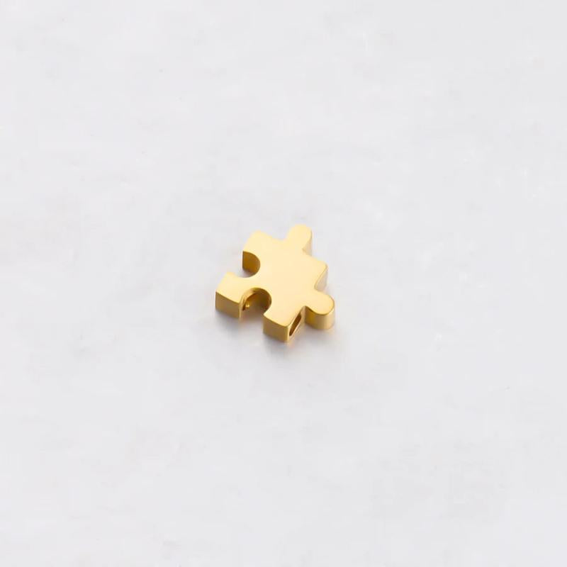5 Pcs 10mm Stainless Steel Puzzle Beads DIY Jewelry Making