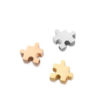 5 Pcs 10mm Stainless Steel Puzzle Beads DIY Jewelry Making