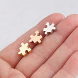 5 Pcs 10mm Stainless Steel Puzzle Beads DIY Jewelry Making