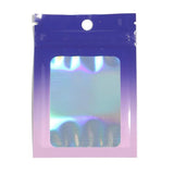20pcs Iridescent Zip Lock Bags Cosmetic Plastic Retail Packaging Poly Pouches