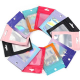 20pcs Iridescent Zip Lock Bags Cosmetic Plastic Retail Packaging Poly Pouches