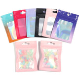 20pcs Iridescent Zip Lock Bags Cosmetic Plastic Retail Packaging Poly Pouches
