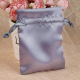 10pcs Silk Satin Gift Bags 8x10cm 10x15cm Drawstring Pouches