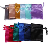 10pcs Silk Satin Gift Bags 8x10cm 10x15cm Drawstring Pouches