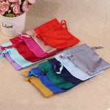 10pcs Silk Satin Gift Bags 8x10cm 10x15cm Drawstring Pouches
