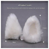 Cat Fox Fur Ear Hair Hoops Night Party Anime Lolita Hairband
