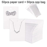 50pcs Earrings Necklaces Display Cards for DIY Jewelry Boxed Packaging