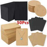 50pcs Earrings Necklaces Display Cards for DIY Jewelry Boxed Packaging