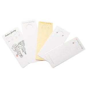 50Pcs/Lot Keychain Display Paper Card With Packing DIY Holder Retail Tags