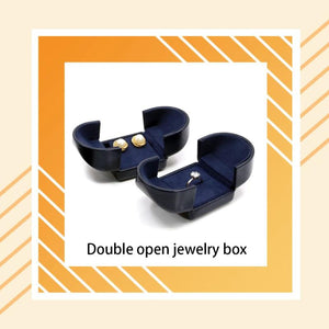 Ring Box Jewelry Double Open Case Pendant Earring Storage Packaging