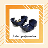 Ring Box Jewelry Double Open Case Pendant Earring Storage Packaging