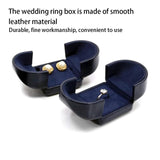 Ring Box Jewelry Double Open Case Pendant Earring Storage Packaging