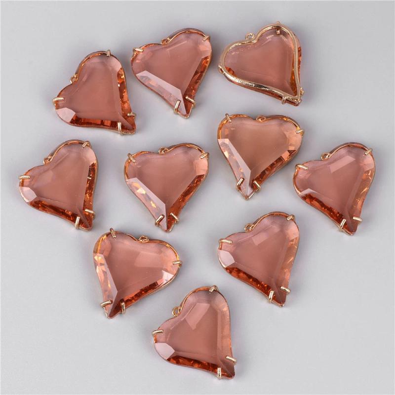 26MM Crystal Heart Pendant Charm DIY Jewelry Making Necklace Earring Rhinestone