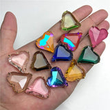 26MM Crystal Heart Pendant Charm DIY Jewelry Making Necklace Earring Rhinestone