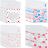 100pcs Clear Self-Adhesive Cellophane Bags for Biscuits Snack Baking