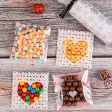100pcs Clear Self-Adhesive Cellophane Bags for Biscuits Snack Baking