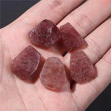 Strawberry Quartz Gem Beads Round Faceted Spacer Bead