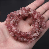 Strawberry Quartz Gem Beads Round Faceted Spacer Bead