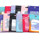 20pcs Holographic Laser Clear Plastic Gift Pouch Jewelry Storage Zip Lock Bag