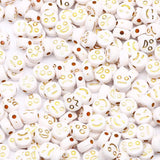 7mm Round Acrylic Beads with Letters for Jewelry Making