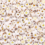 7mm Round Acrylic Beads with Letters for Jewelry Making