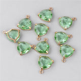 Geometric Crystal Pendant Triangle Glass Stone Charms DIY Faceted Pendant 18mm