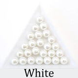 Black ABS Pearl Bead 3/4/6/8/10/12mm No Hole Loose Beads DIY Jewelry Making